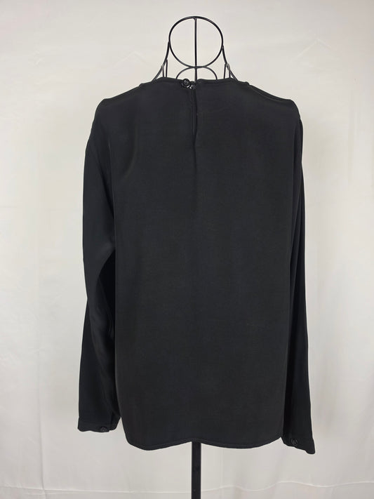 Yves Saint Laurent Variation Blusa Vintage Seta Nera - Pally Vintage Closet