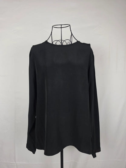 Yves Saint Laurent Variation Blusa Vintage Seta Nera - Pally Vintage Closet