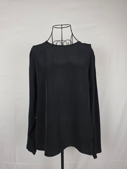 Yves Saint Laurent Variation Blusa Vintage Seta Nera - Pally Vintage Closet