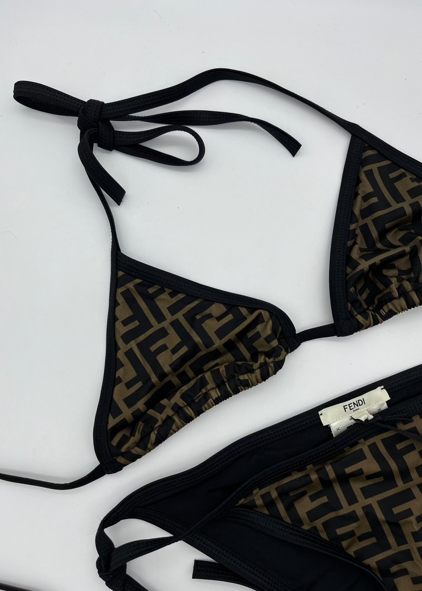 Bikini Fendi nero logo