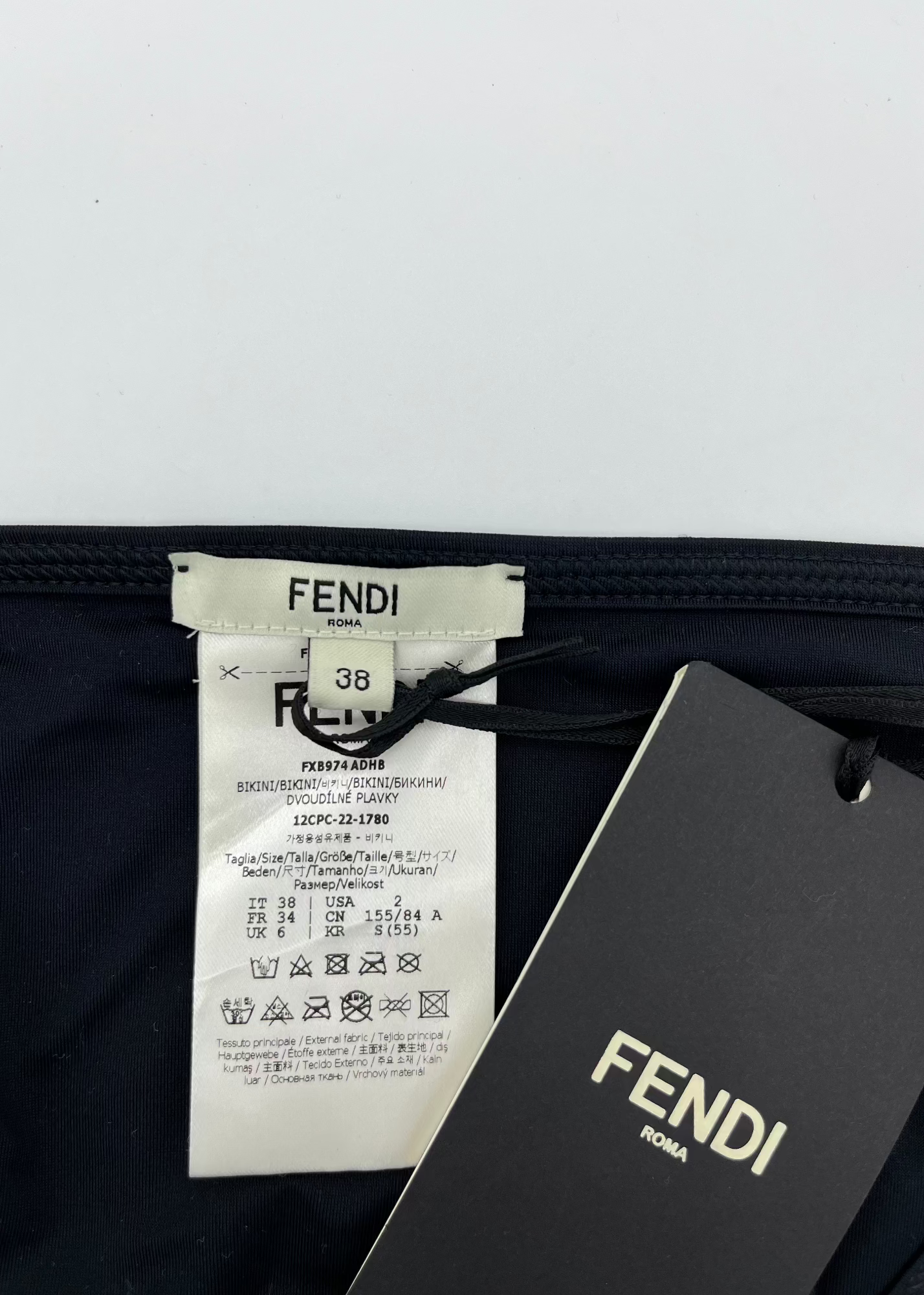 Bikini Fendi nero logo