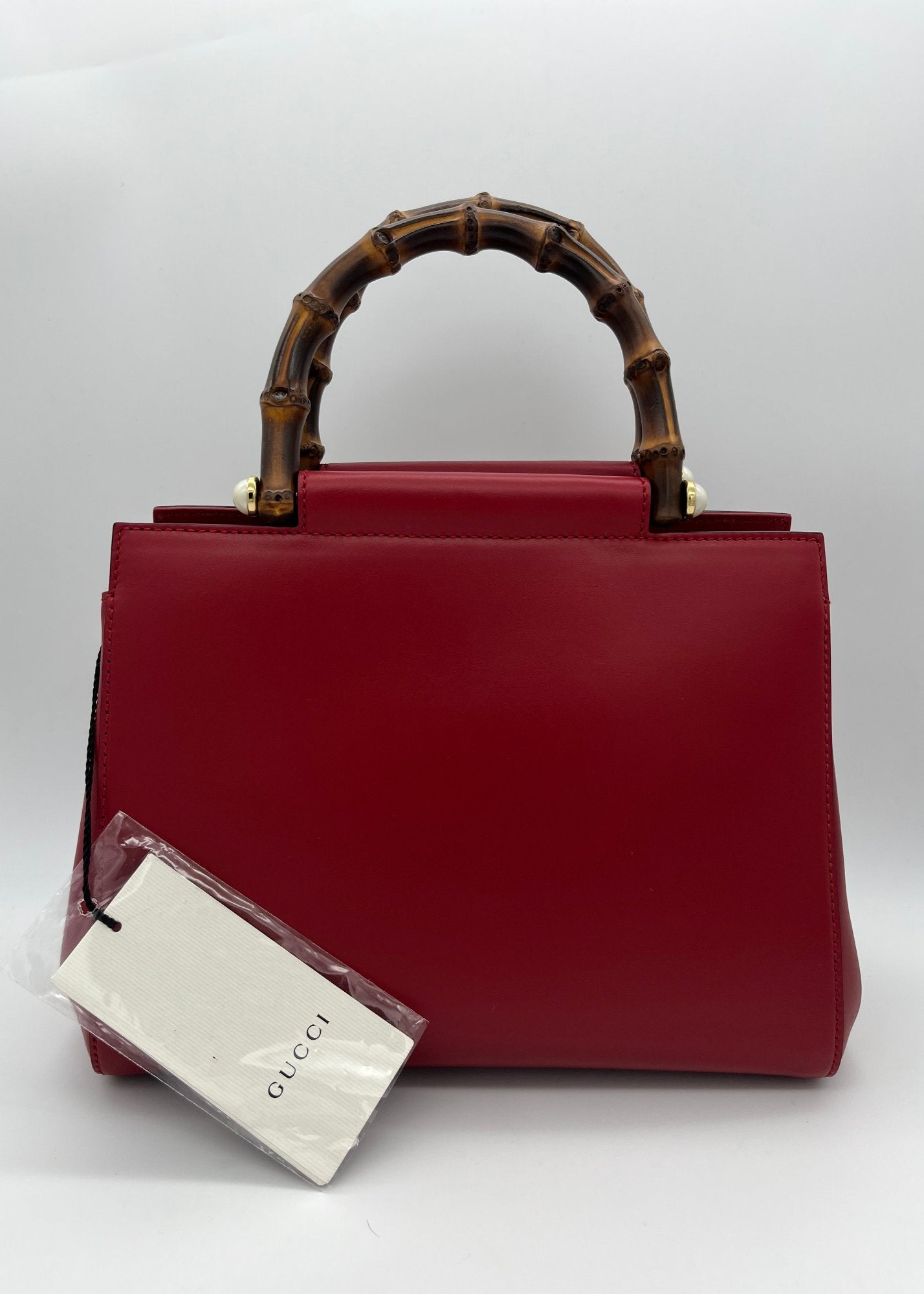 Gucci Borsa Nymphaea Doppio manico Bamboo Rossa