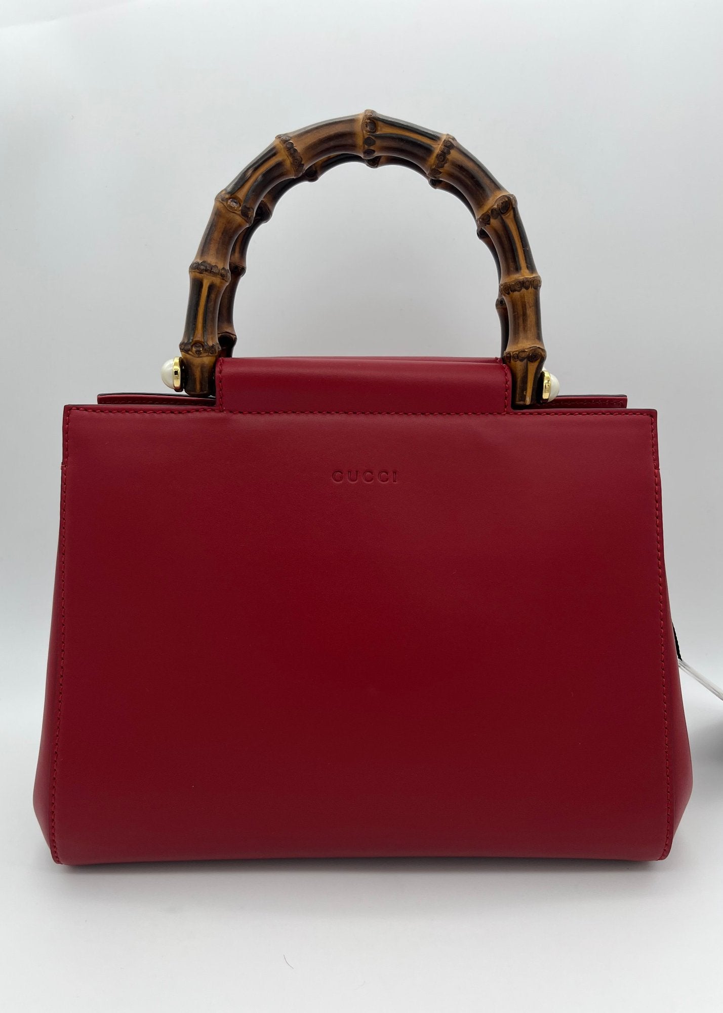 Gucci Borsa Nymphaea Doppio manico Bamboo Rossa