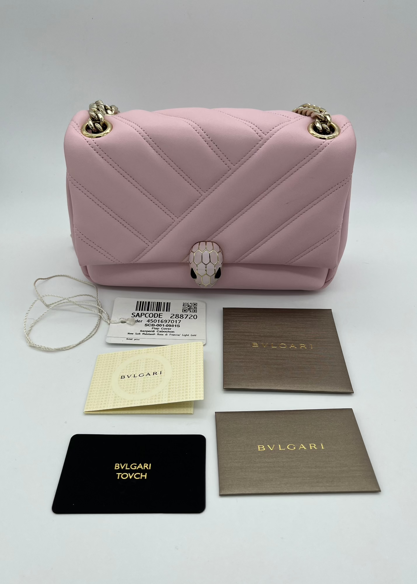 Borsa Bulgari Serpenti Cabochon Rosa