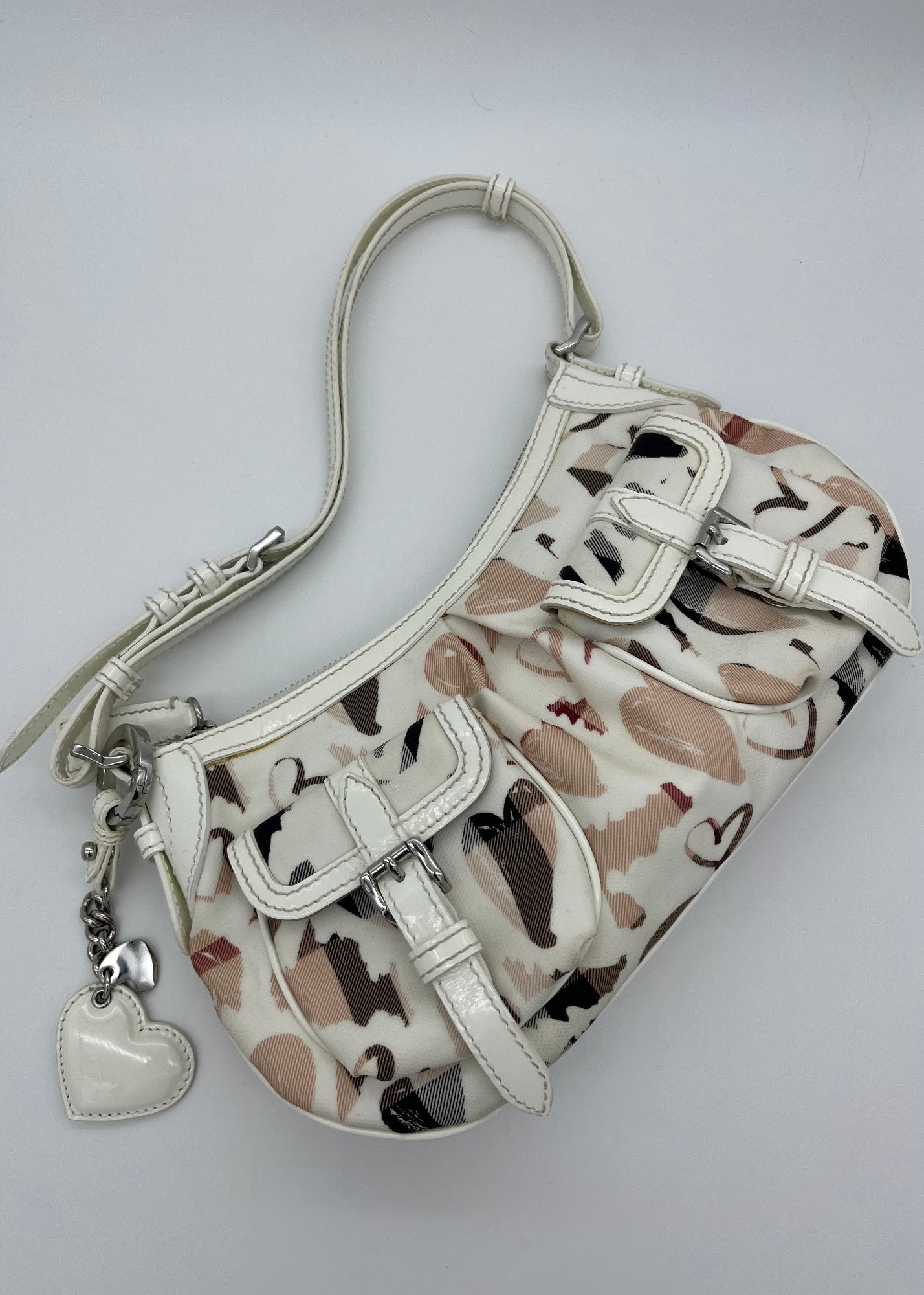 Burberry Borsa Limited Edition Bianca con Cuori