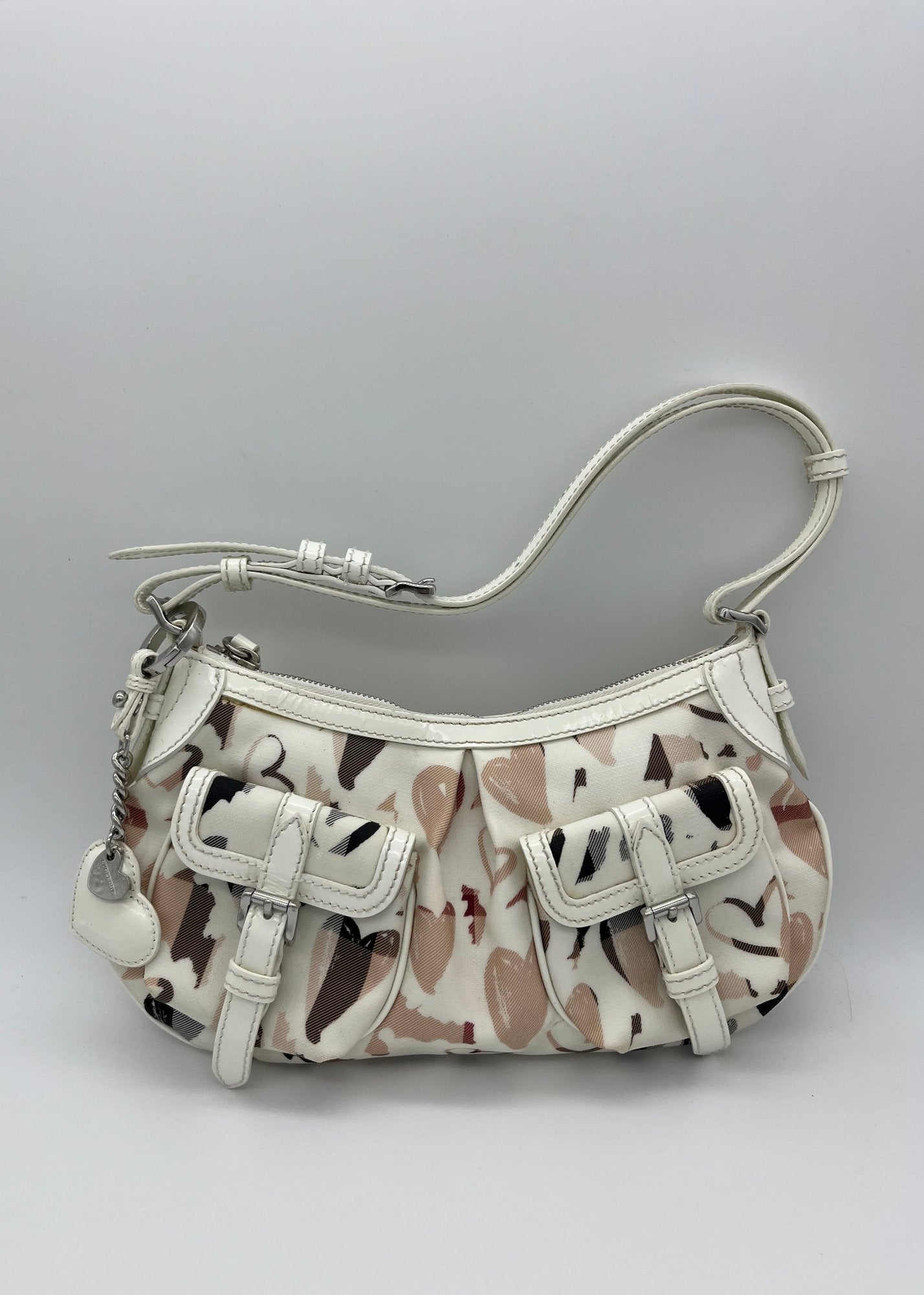 Burberry Borsa Limited Edition Bianca con Cuori