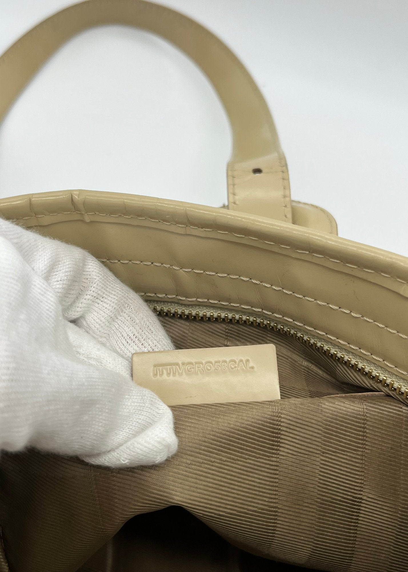 Burberry Borsa Tote a Spalla Vintage Beige