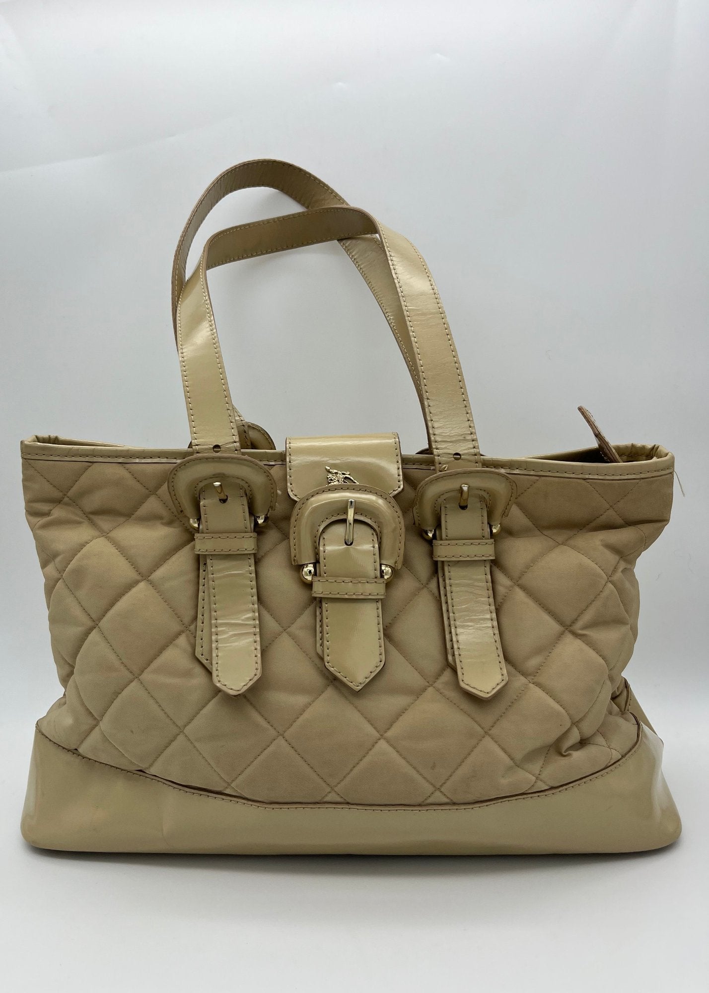 Burberry Borsa Tote a Spalla Vintage Beige