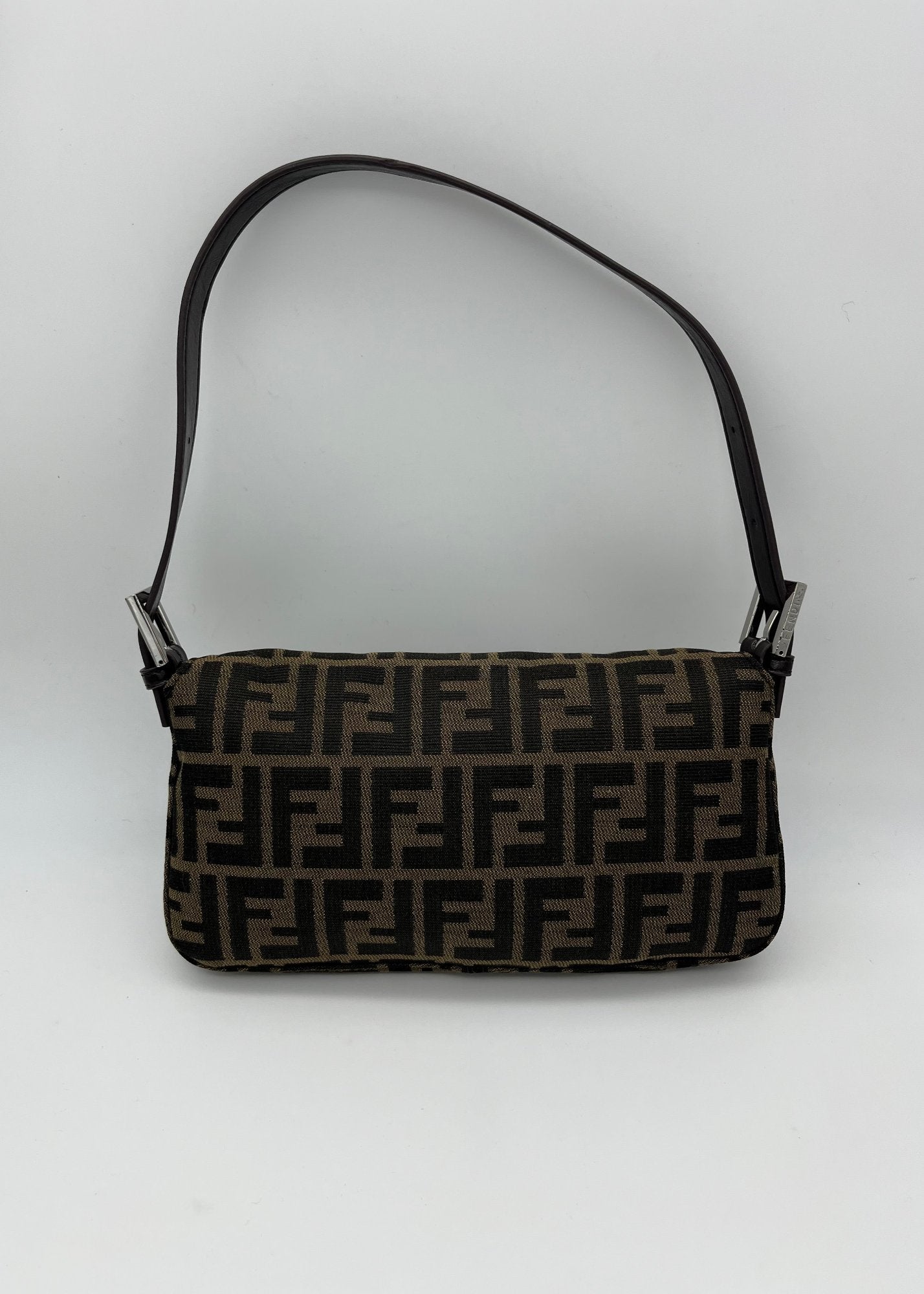 Fendi Borsa Baguette Zucca Vintage Marrone