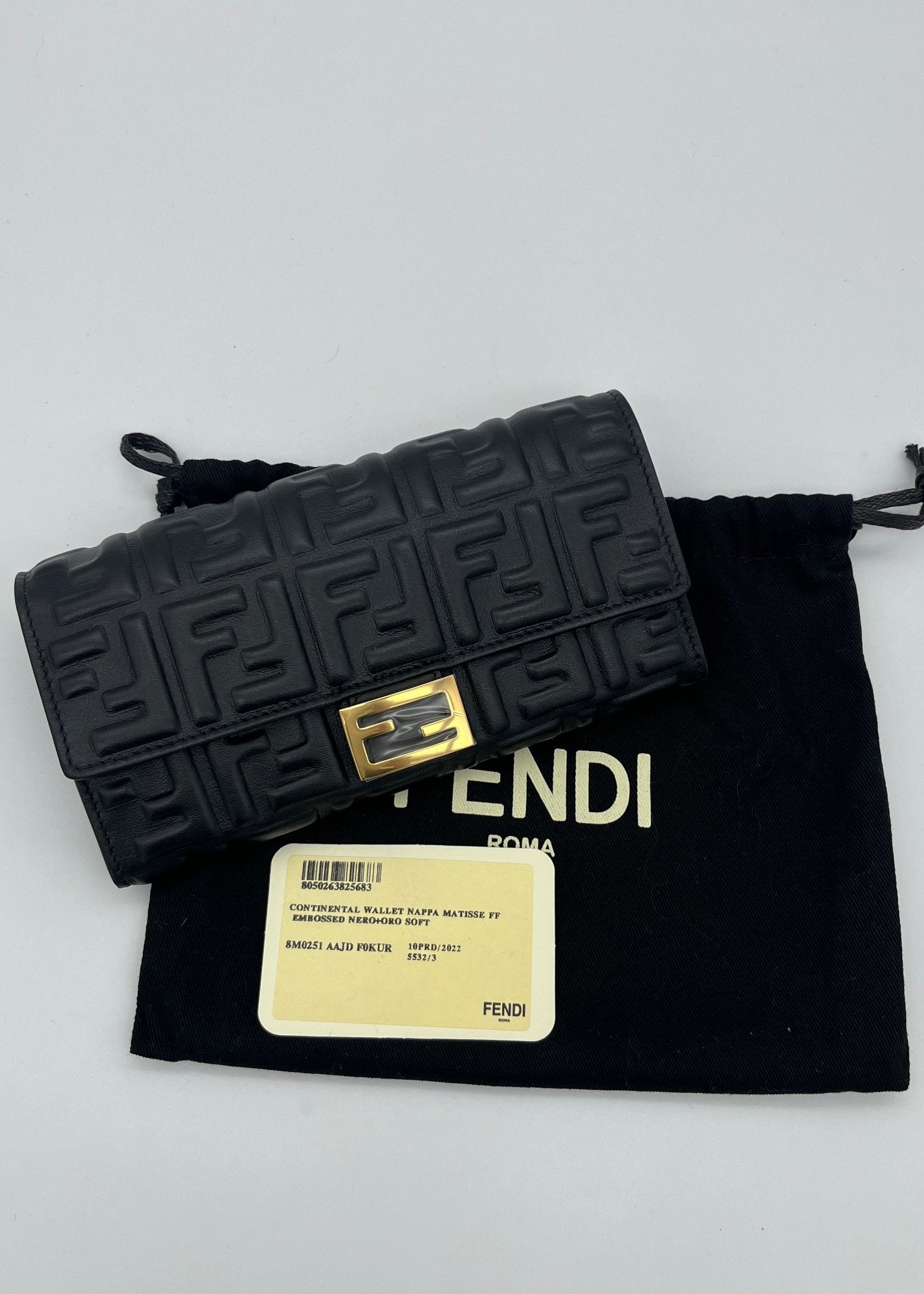 Portafoglio Fendi Continental Nero