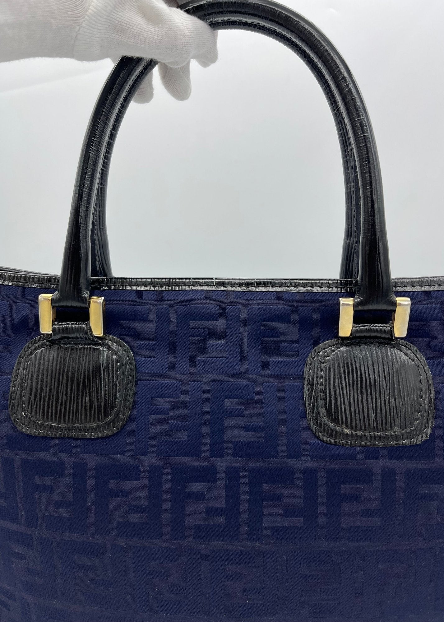 Borsa Fendi Zucca Blu Vintage