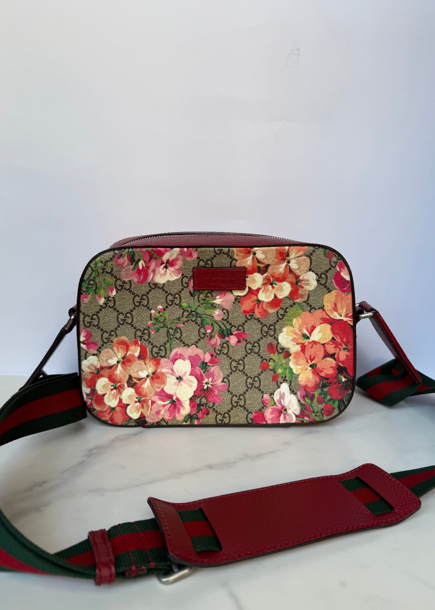 Gucci Borsa a Tracolla GG Blooms Supreme Rossa