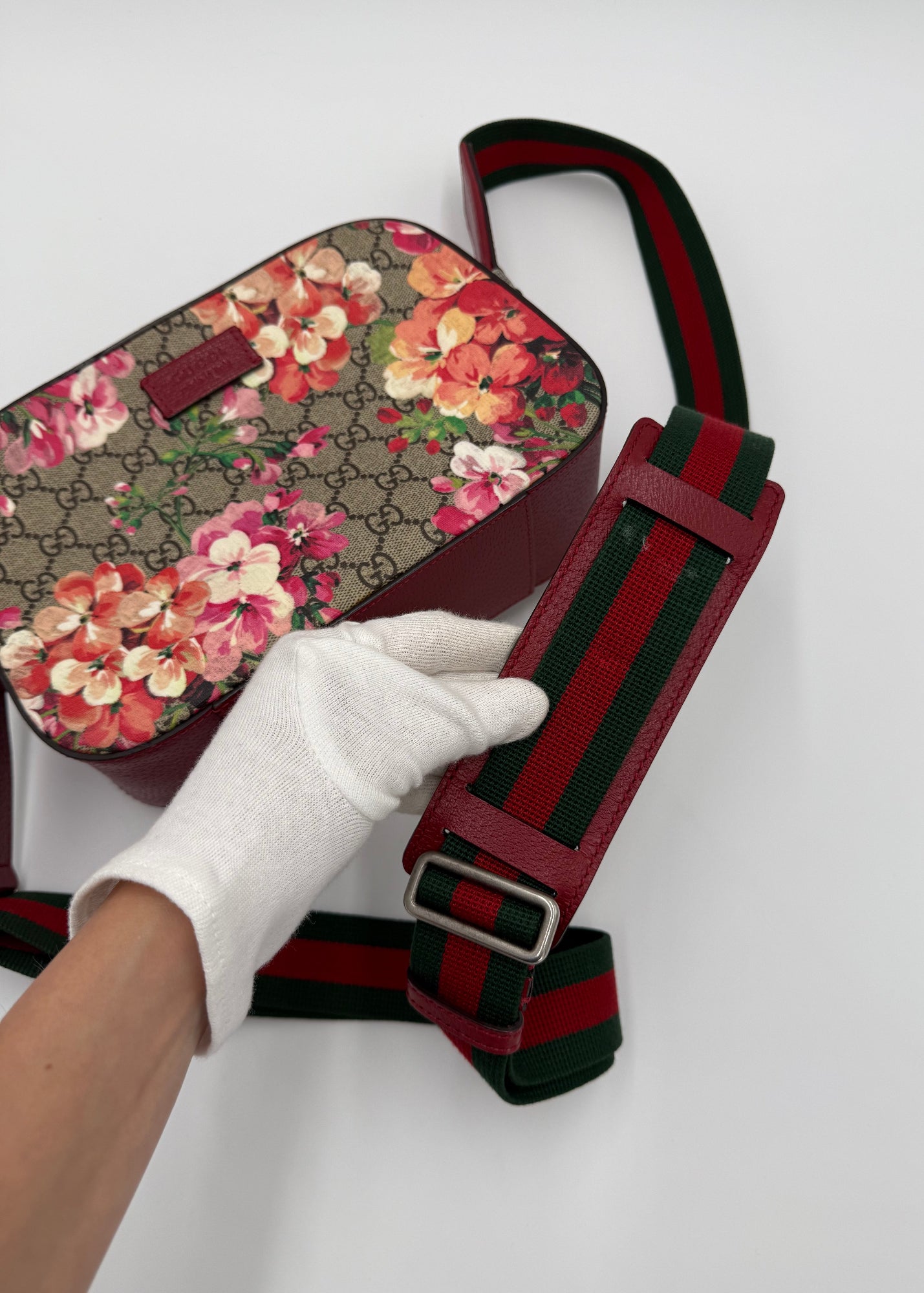 Gucci Borsa a Tracolla GG Blooms Supreme Rossa