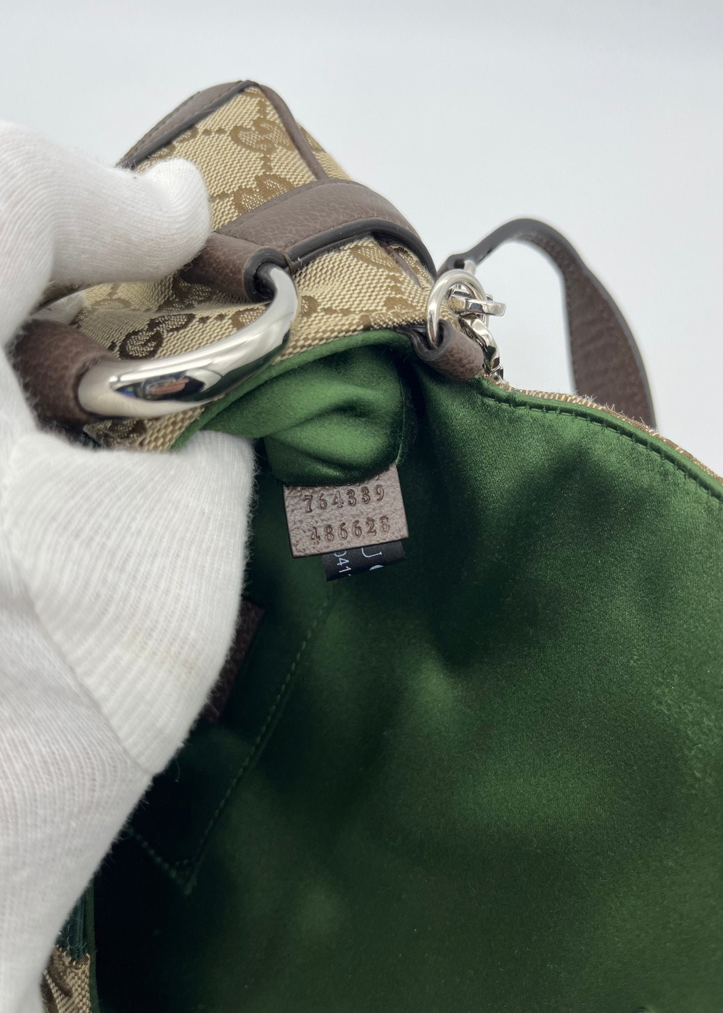 Gucci Borsa Horsebit Chain in Tela Marrone