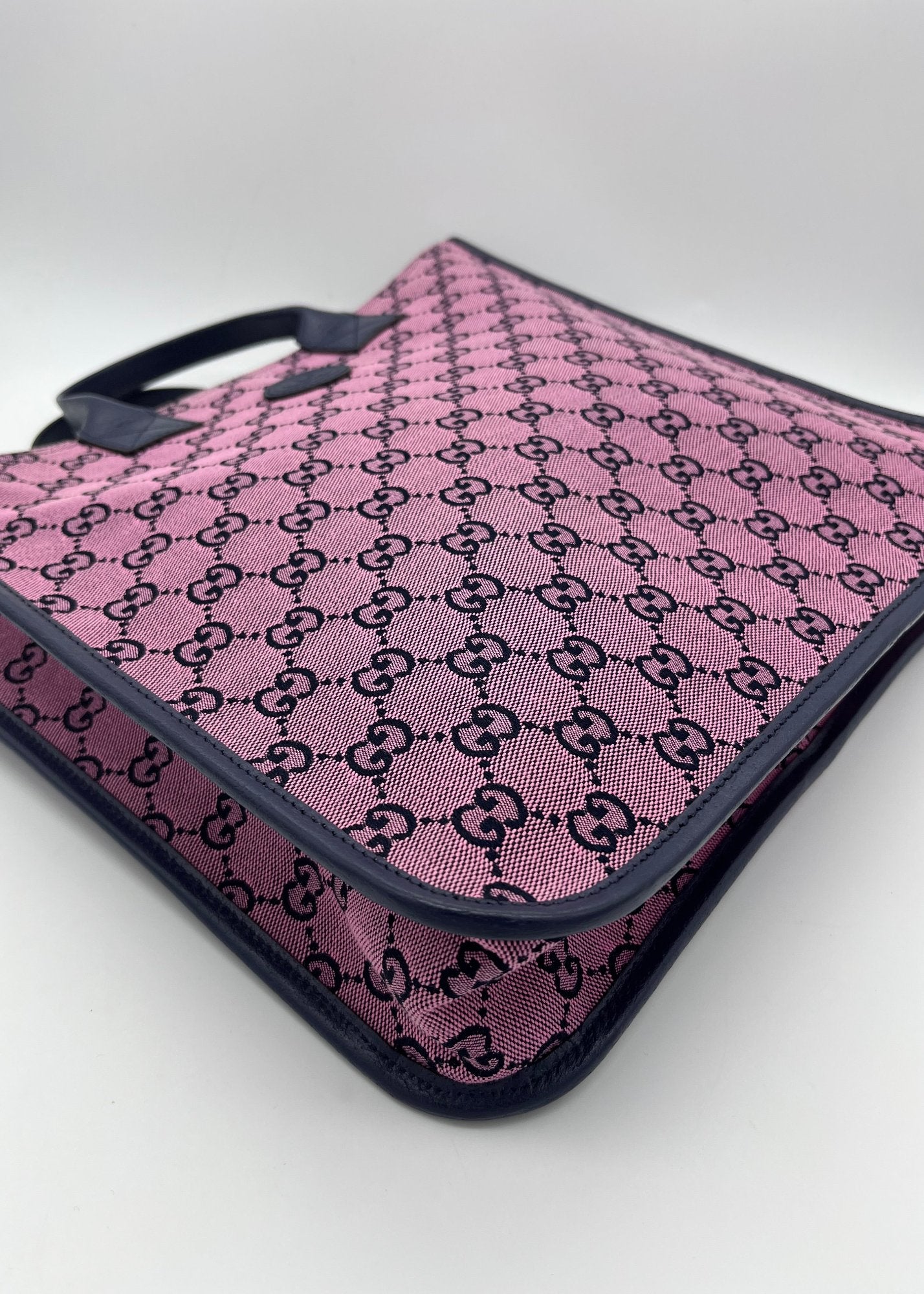 Gucci Borsa Shopper Tote in pelle e tela GG Supreme Rosa