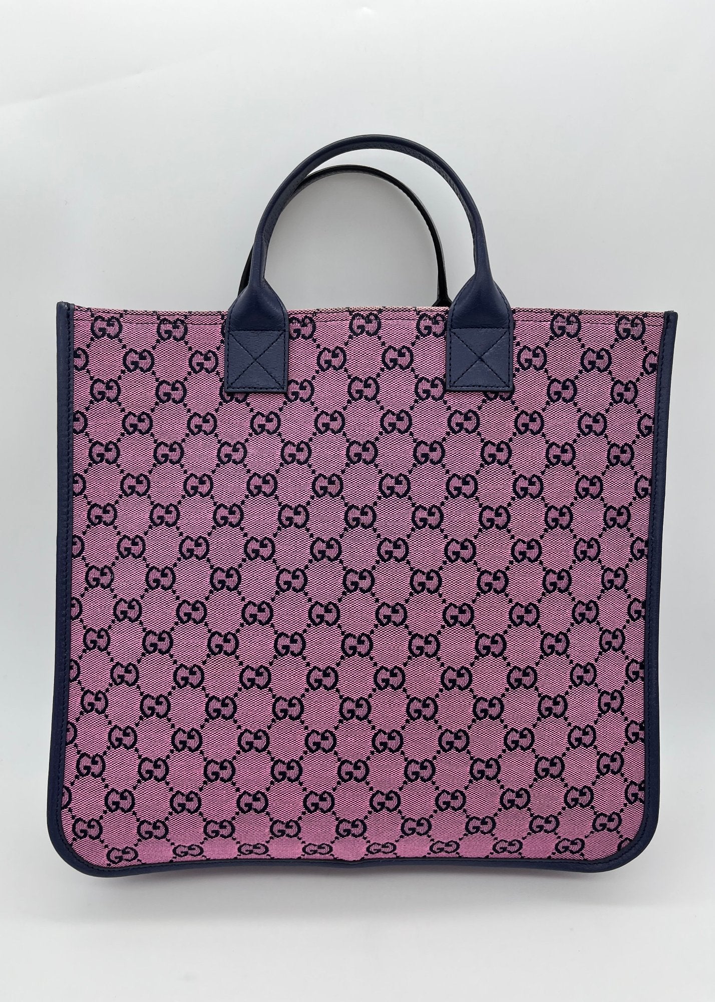 Gucci Borsa Shopper Tote in pelle e tela GG Supreme Rosa