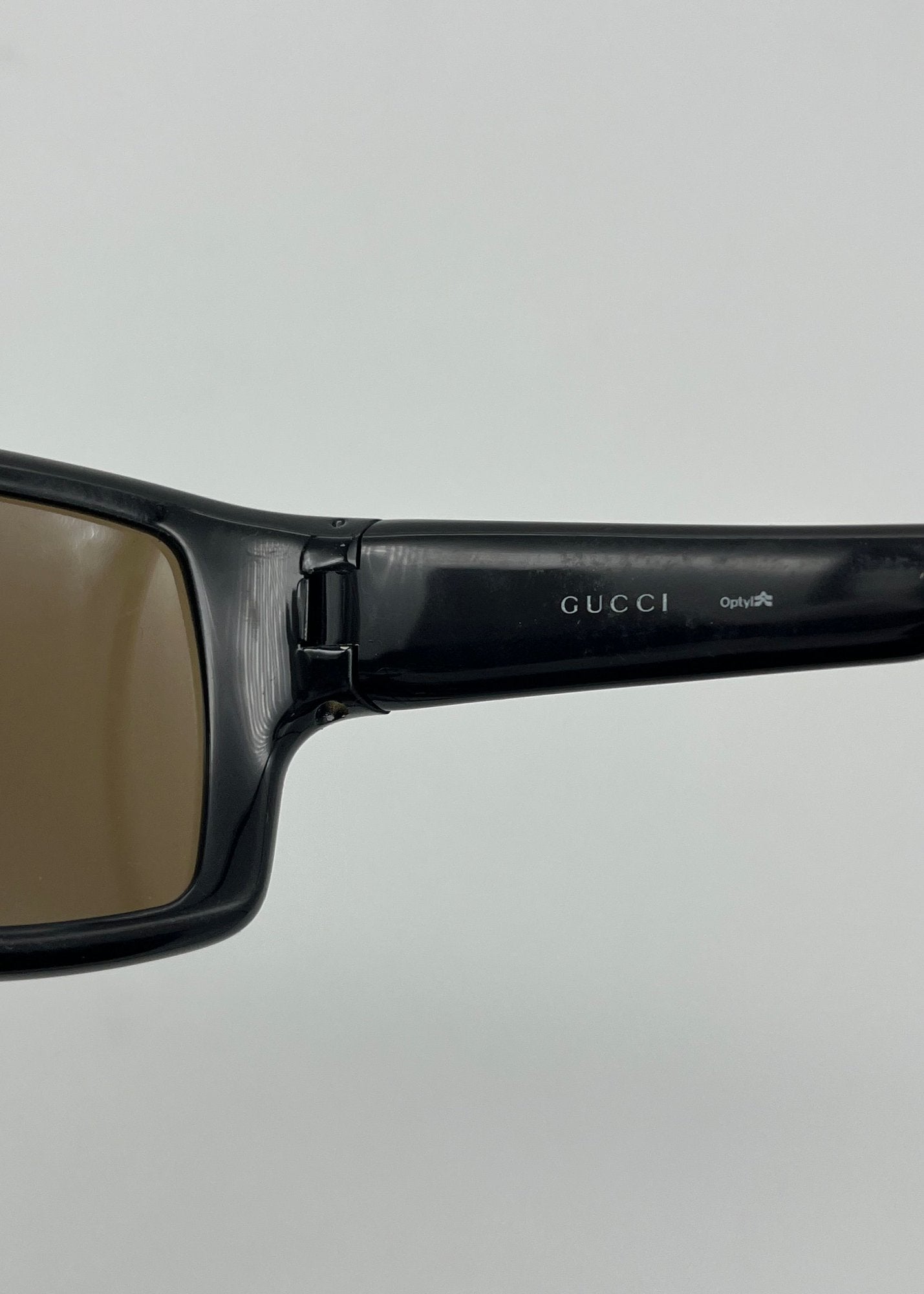 Gucci Occhiali da Sole Vintage Mascherina Marrone