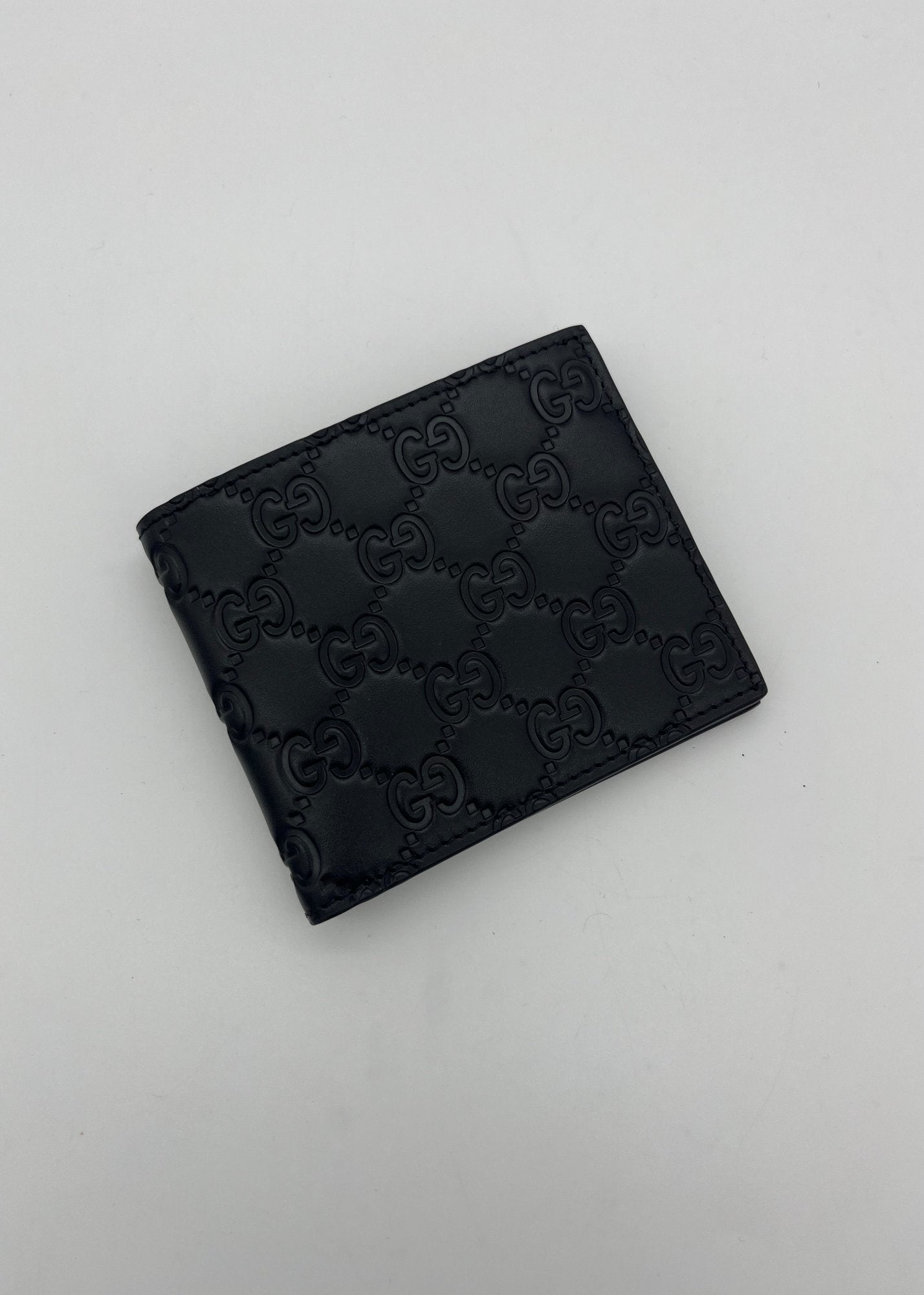 Gucci Portafoglio GG Bi Fold in Pelle Nero