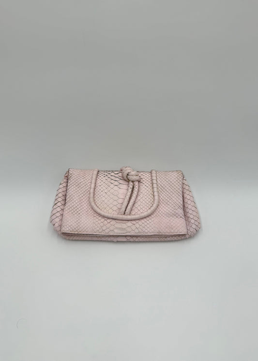 Loewe Pochette Vintage in Pelle di Pitone Rosa