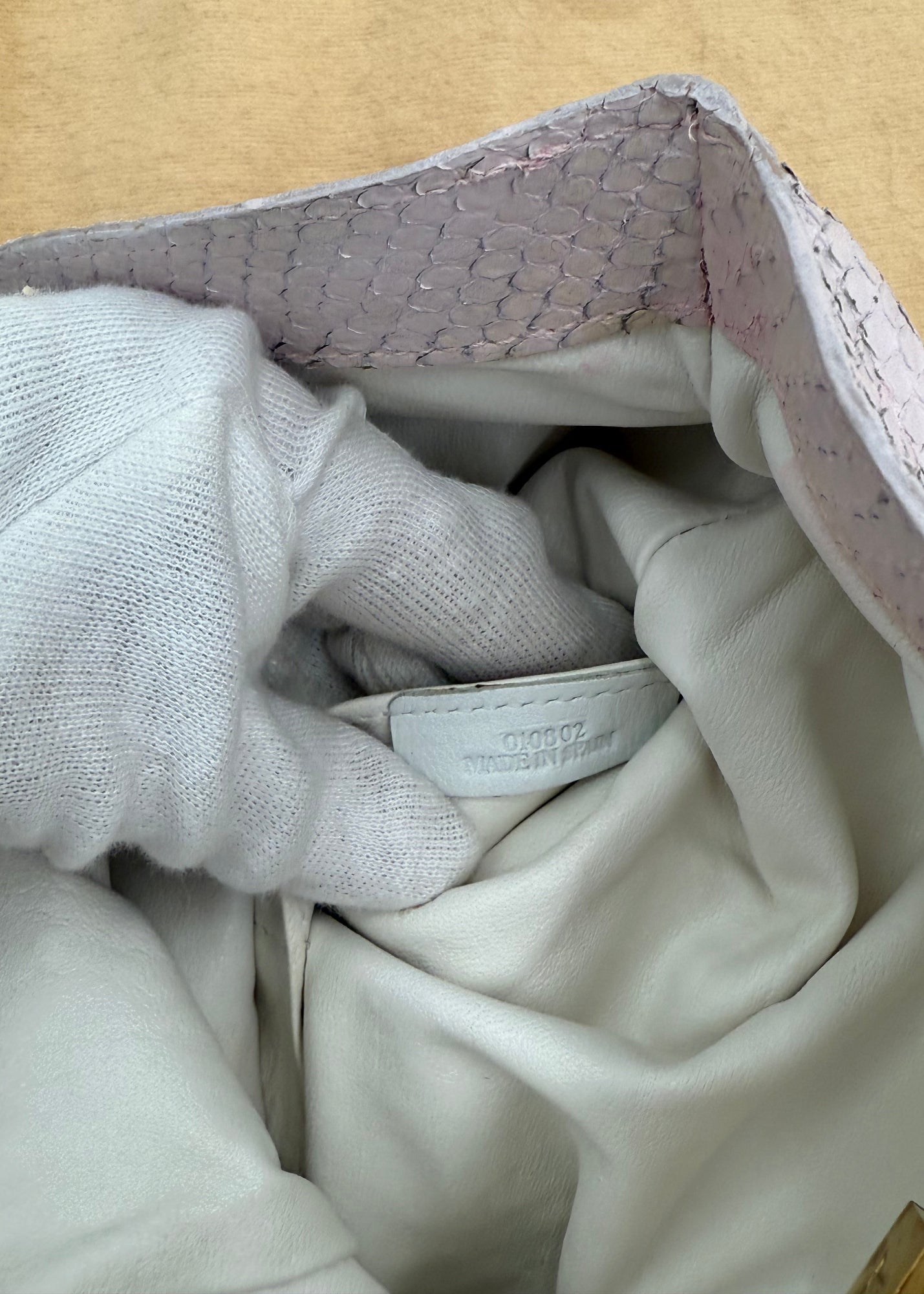 Loewe Pochette Vintage in Pelle di Pitone Rosa