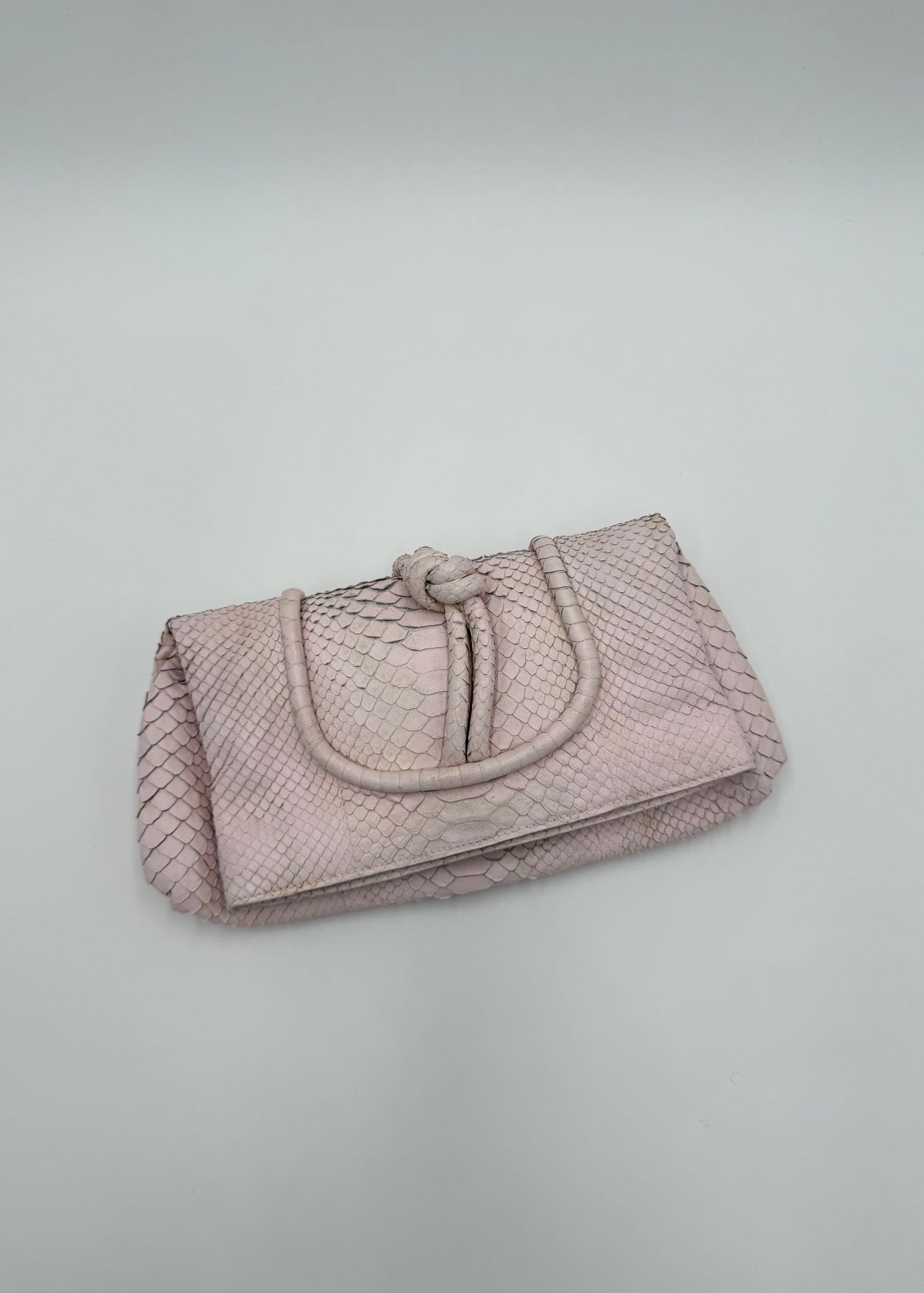 Loewe Pochette Vintage in Pelle di Pitone Rosa