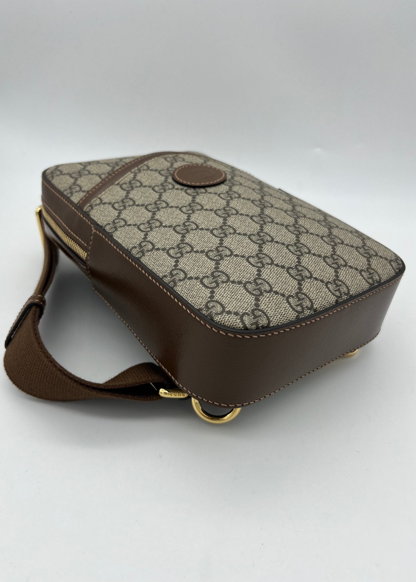 Gucci Marsupio Verticale GG con Tracolla Marrone