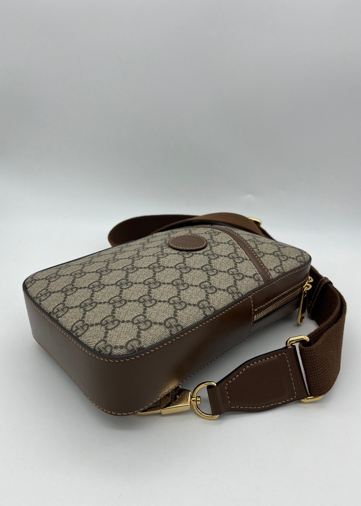 Gucci Marsupio Verticale GG con Tracolla Marrone