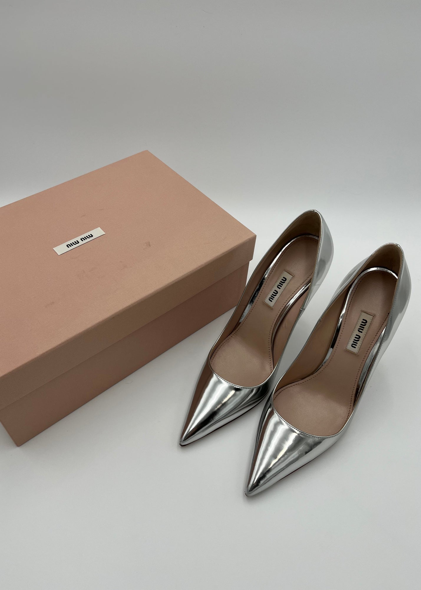 Miu Miu Décolleté in Pelle Argento
