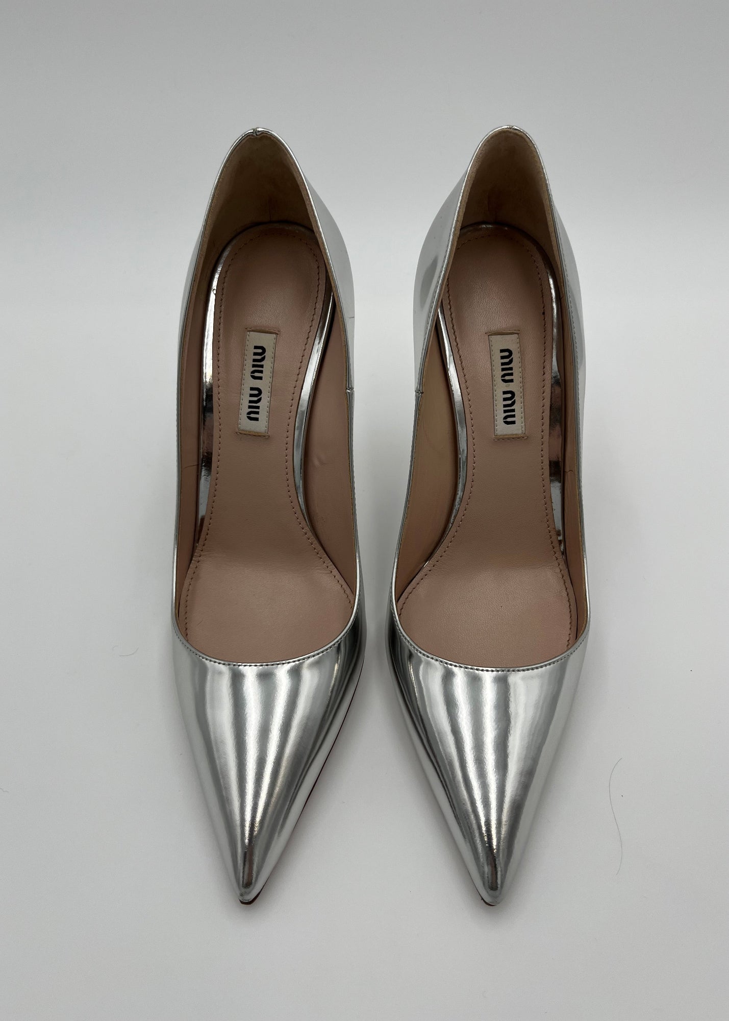 Miu Miu Décolleté in Pelle Argento