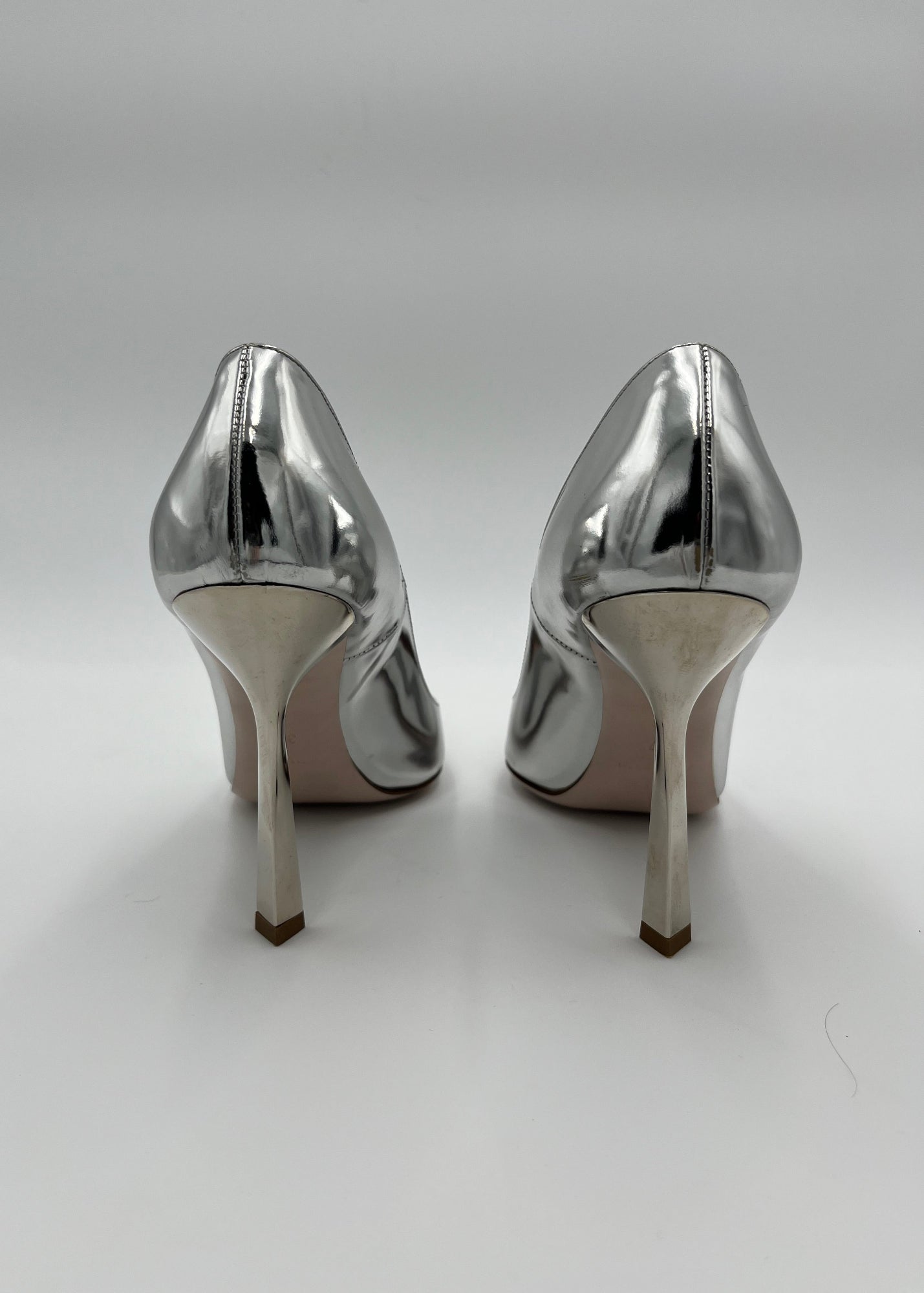 Miu Miu Décolleté in Pelle Argento