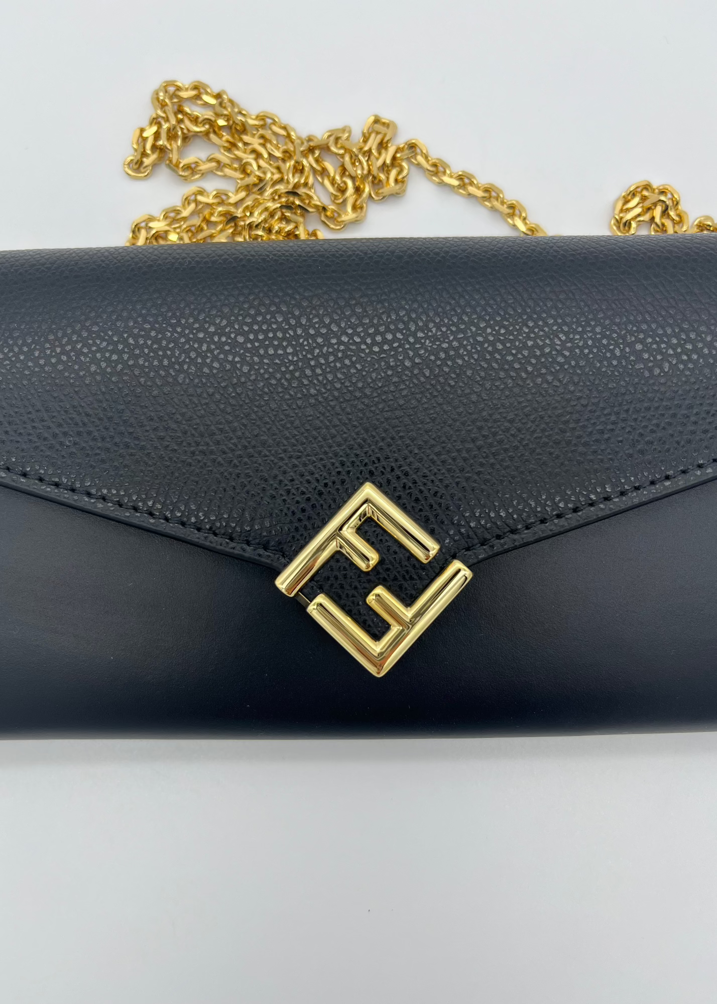 Fendi Continental With Chain FF Diamonds