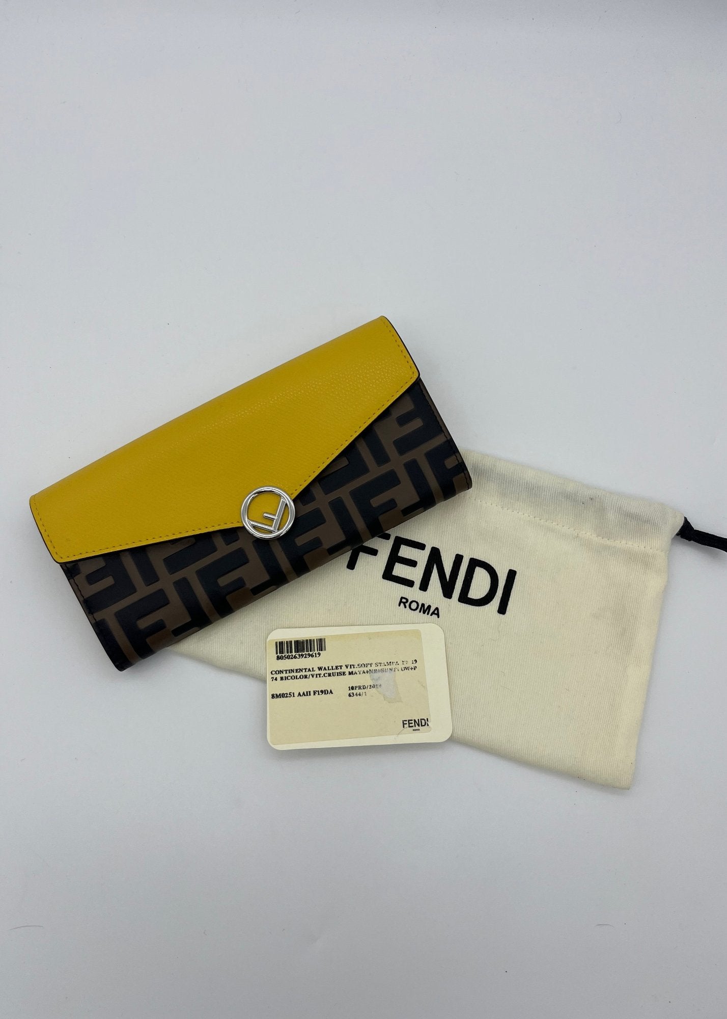 Portafoglio Continental F is Fendi Giallo