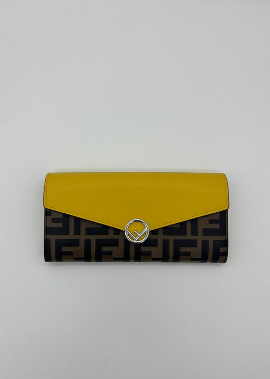 Portafoglio Continental F is Fendi Giallo