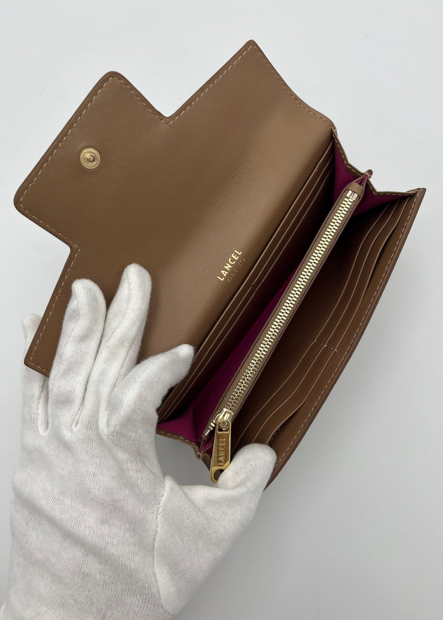 Lancel Portafoglio in Pelle Marrone