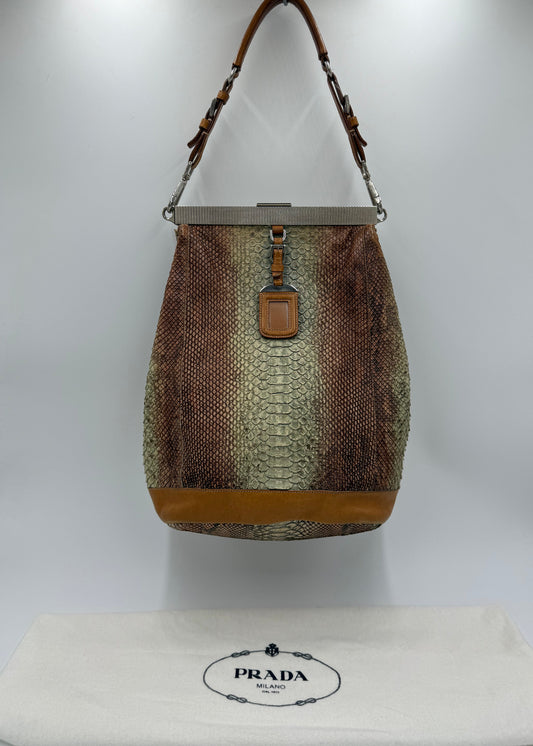 Prada Borsa Hobo Vintage in Pitone