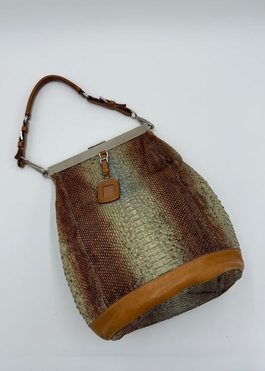 Prada Borsa Hobo Vintage in Pitone