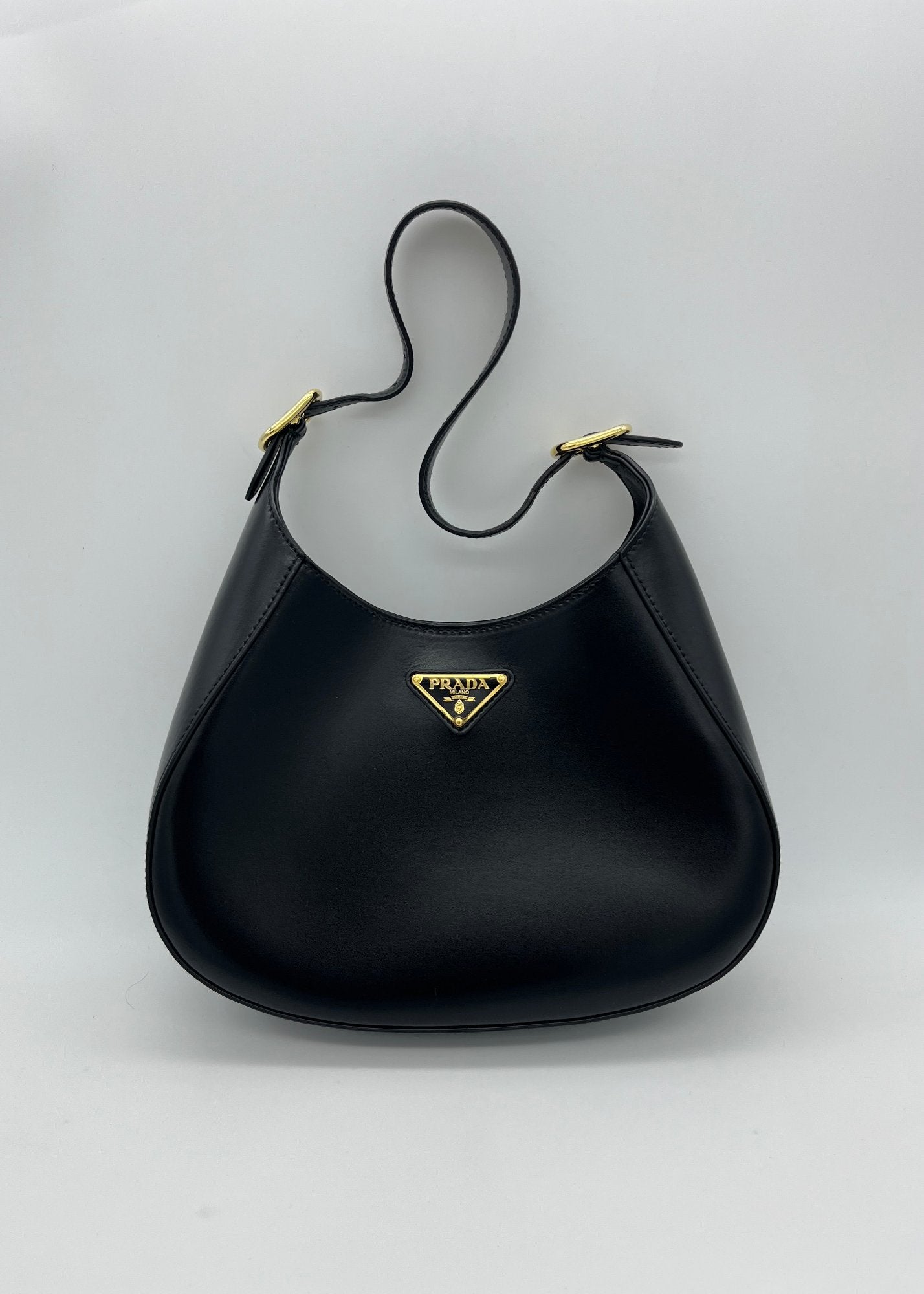 Prada Borsa Cleo a Spalla in Pelle Nera