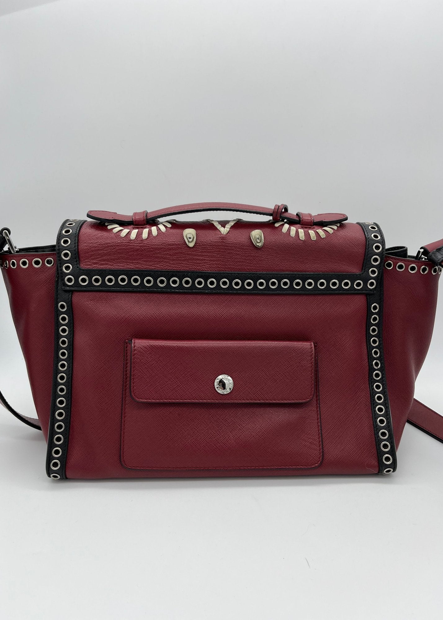 Borsa Prada Sound Limited Edition Saffiano Bourdeaux