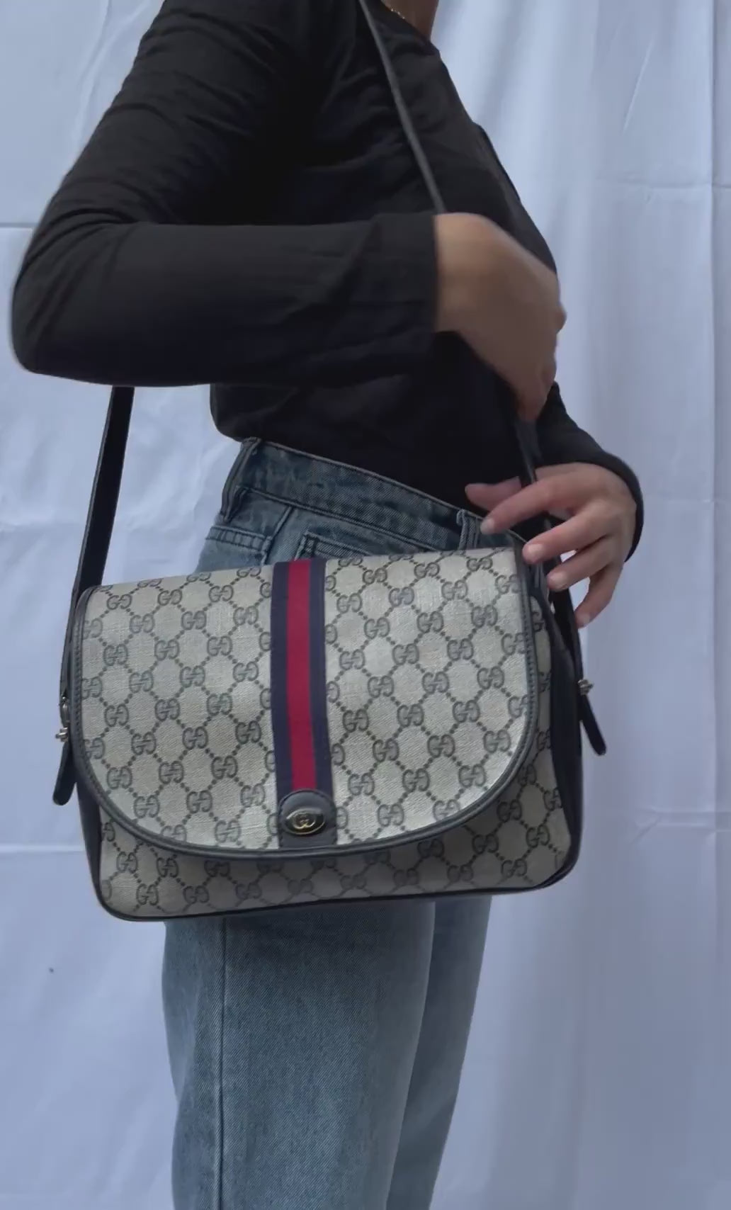 Borsa Gucci Ophidia GG Supreme con Tracolla