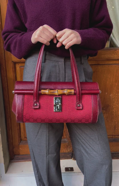 Gucci Borsa Bamboo Bullet Vintage Rossa