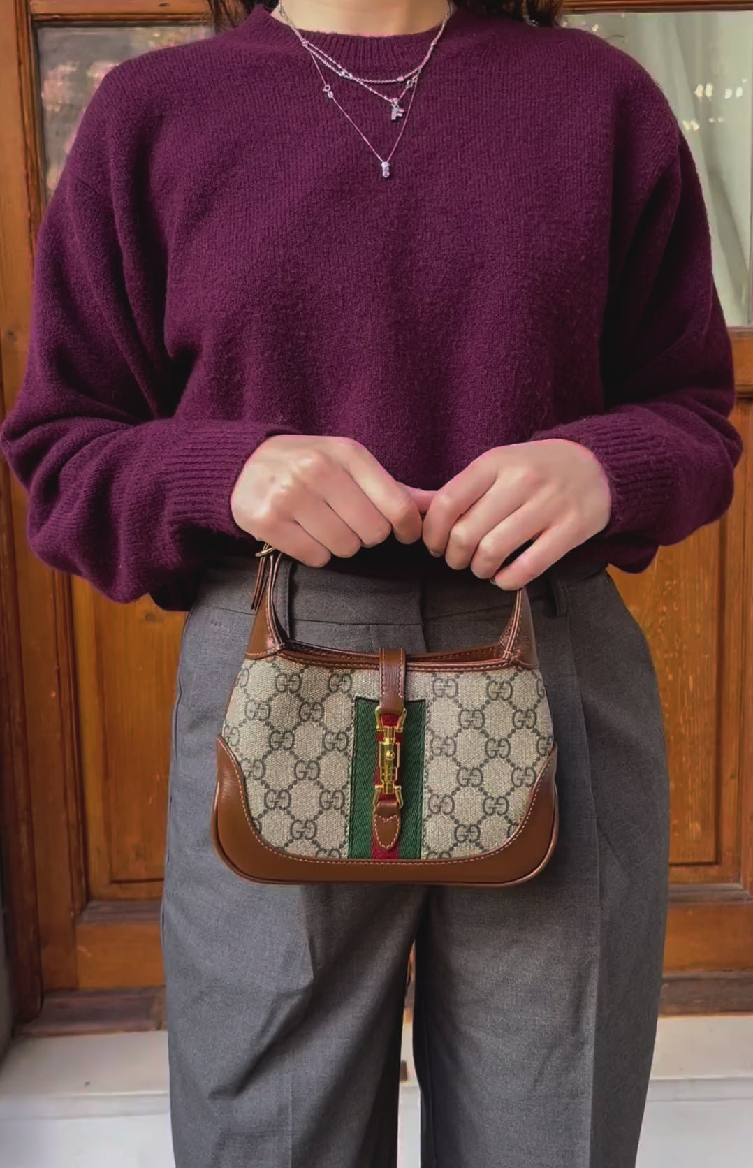 Gucci Borsa Jackie 1961 Mini in canvas GG