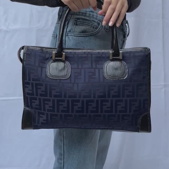 Borsa Fendi Zucca Blu Vintage